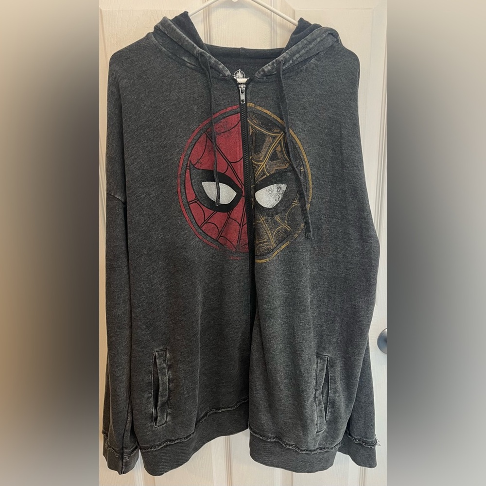 Disney Marvel Spiderman Zip Up Hoodie, Men’s 2XL New